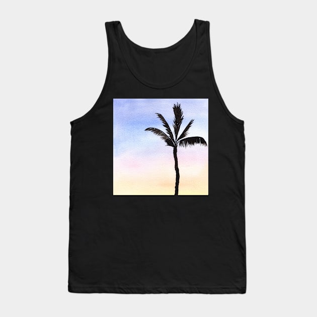 Single Palm Tree with soft background Tank Top by Sandraartist